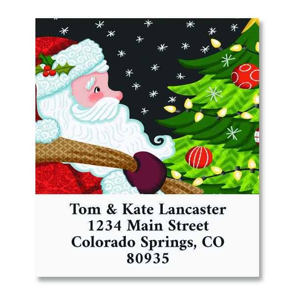 Santa's Visit a Select Return Address Labels