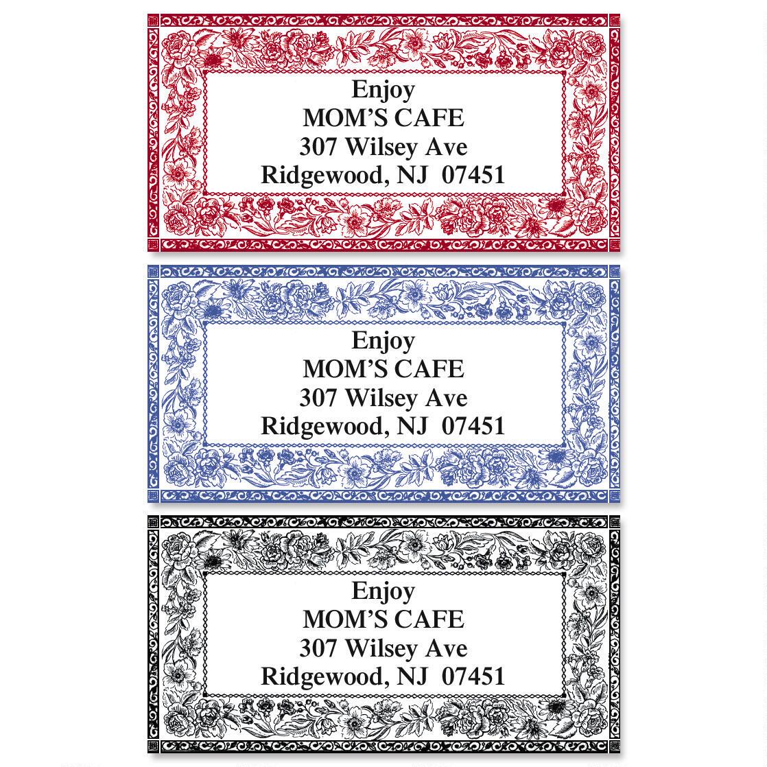 Toile Border Return Address Labels | Colorful Images