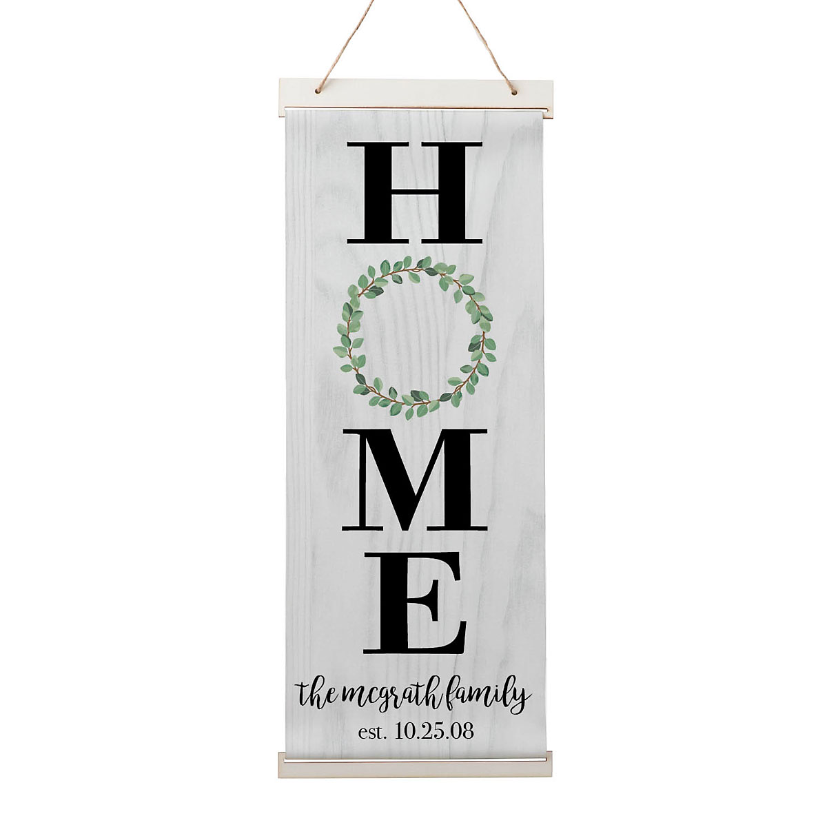 Custom Home Wreath Hanging Canvas