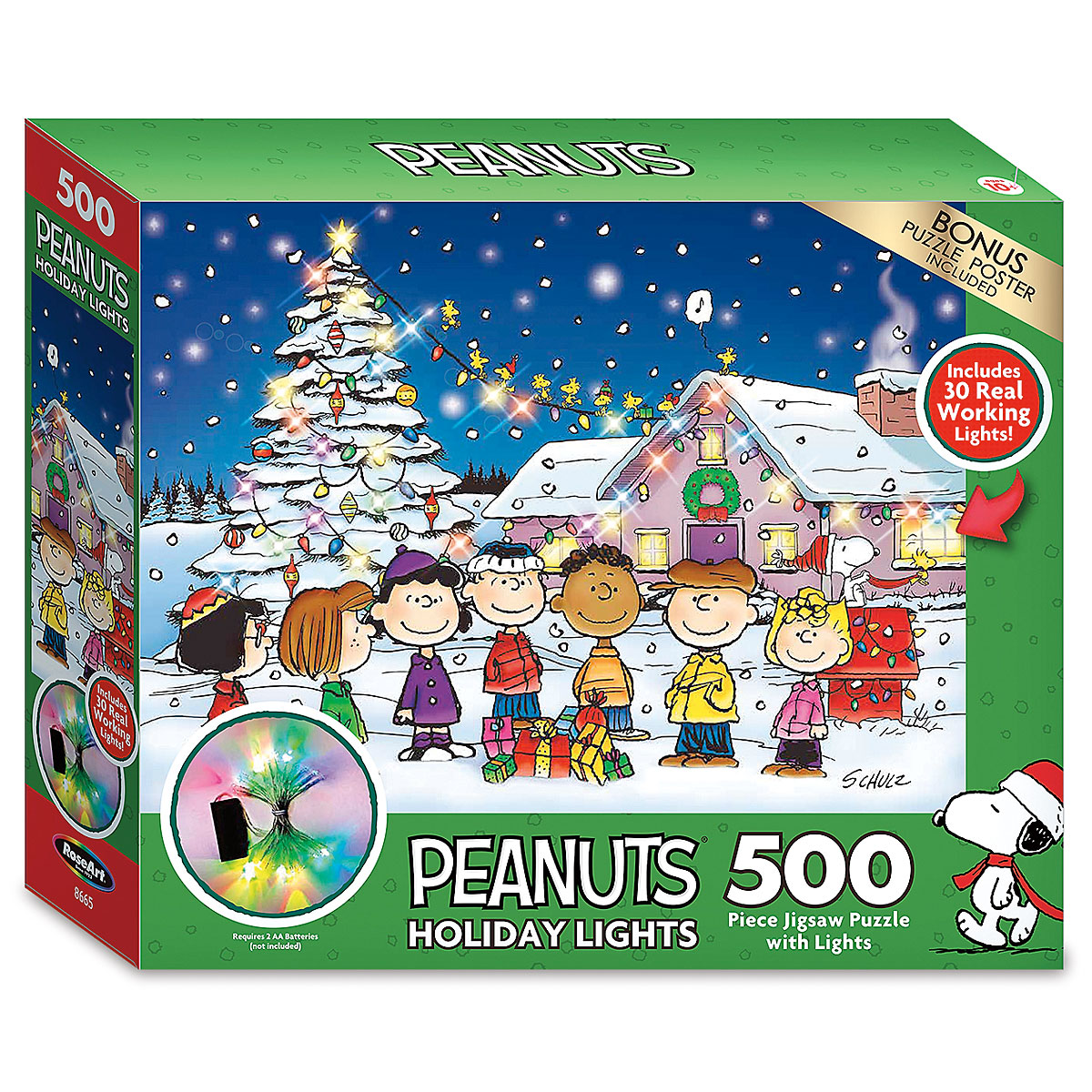 PEANUTS® Light-Up Christmas Puzzle V8665 | Colorful Images