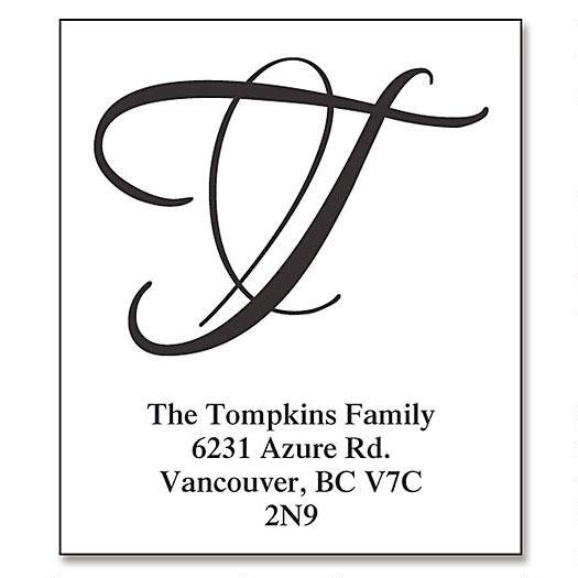 White Brush Initial Select Return Address Labels | Colorful Images