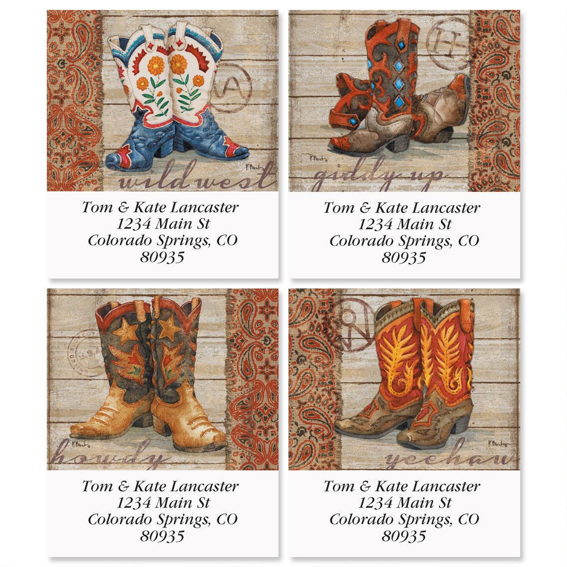 Wild West Select Return Address Labels (4 Designs)