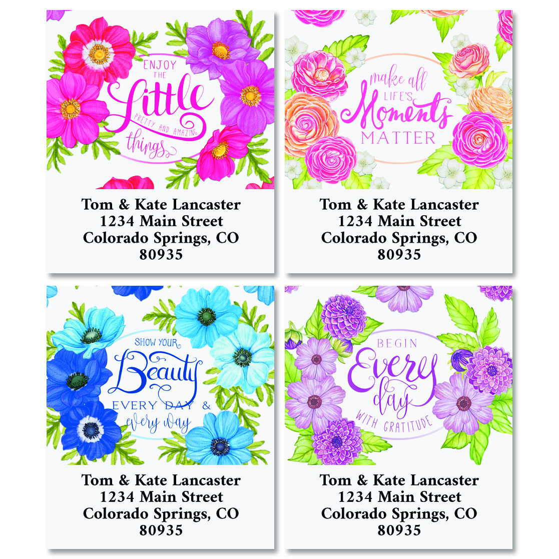 Spring Address Label Template Spring Spree Select Return Address Labels | Colorful Images