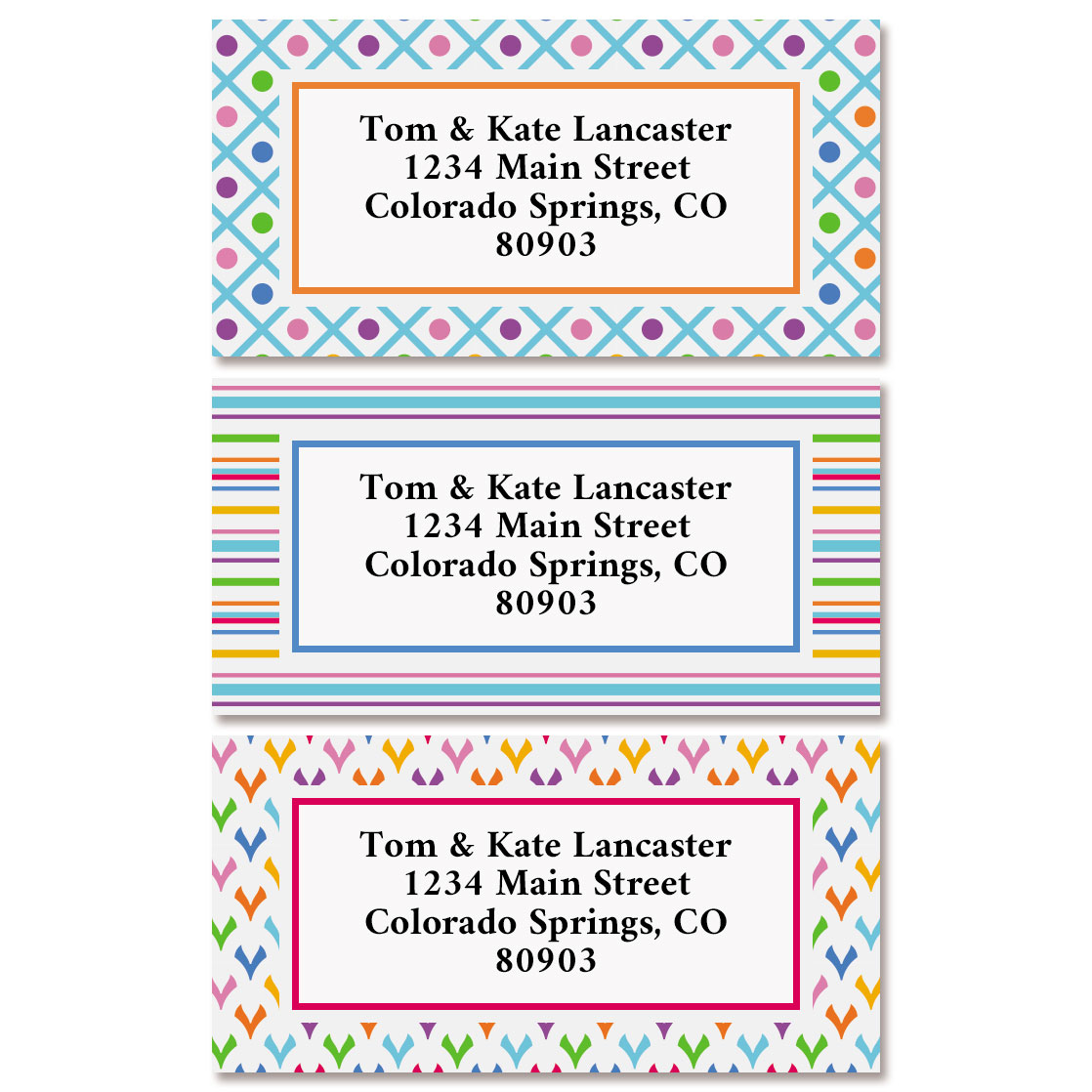 Zippy Border Return Address Labels | Colorful Images