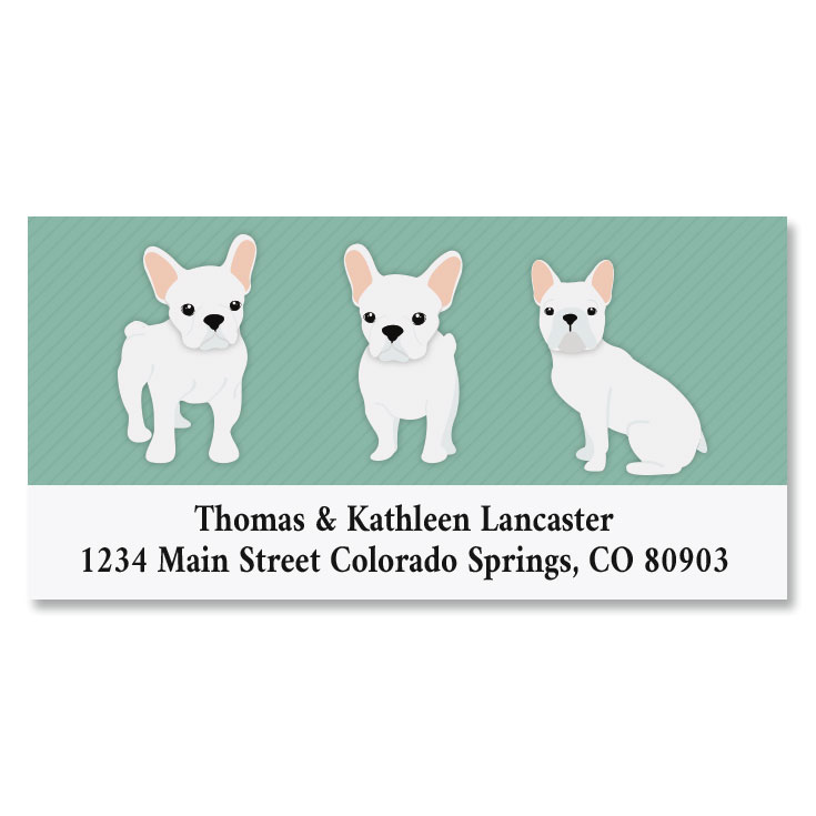 Frenchies Deluxe Return Address Labels | Colorful Images