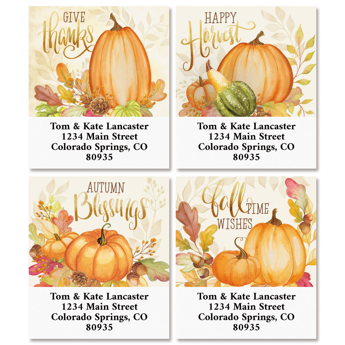 Ivory Autumn Select Return Address Labels (4 Designs) | Colorful Images