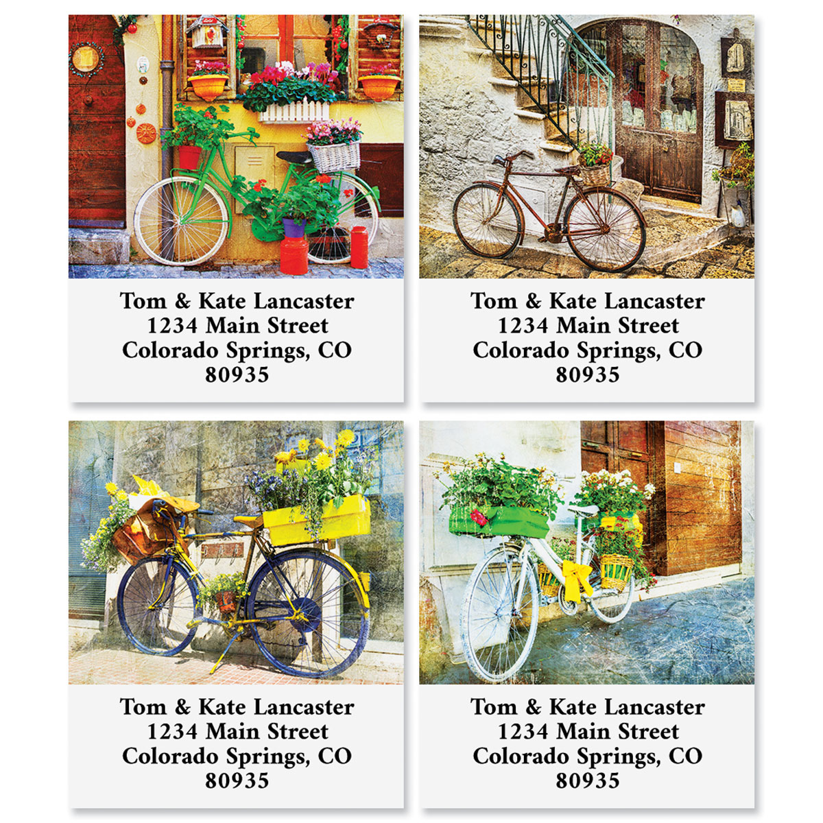 Carousel Address Labels Charming Streets Select Return Address Labels (4 Designs) | Colorful Images