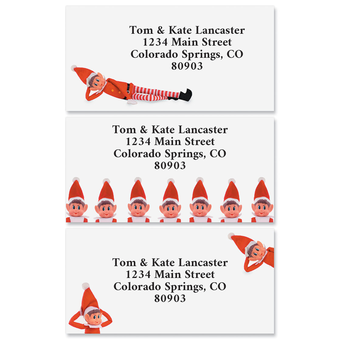 Personalized Christmas Pine Return Address Labels - Set Of 144 Holiday Themed Labels By Colorful Images