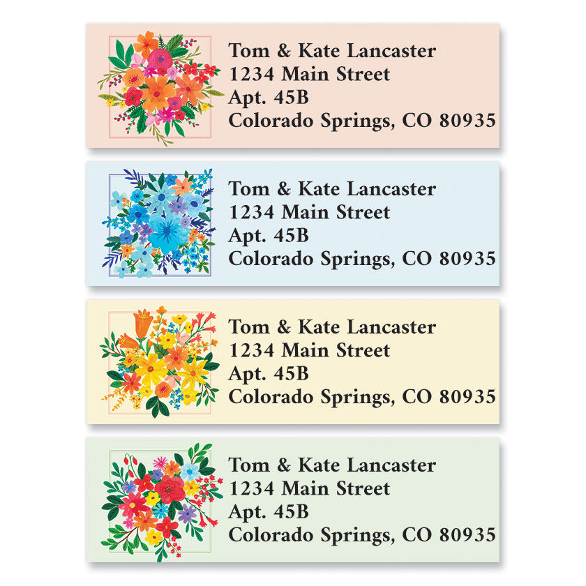Spring Petals Classic Return Address Labels | Colorful Images
