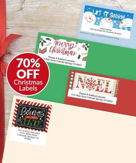 christmas address labels holiday address labels colorful images
