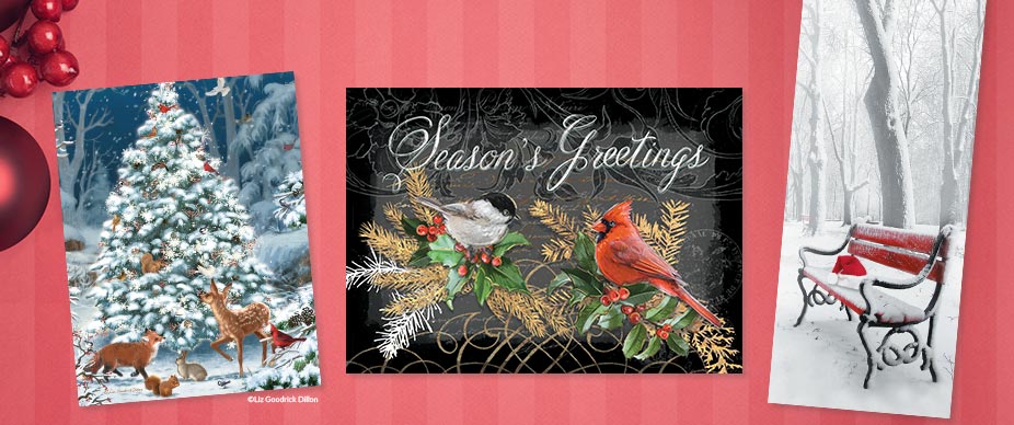 christmas cards labels matching