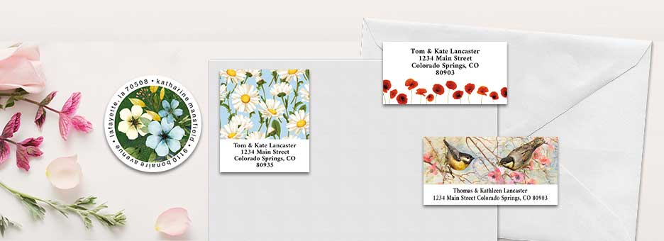 Shop Floral & Gardening Labels at Colorful Images