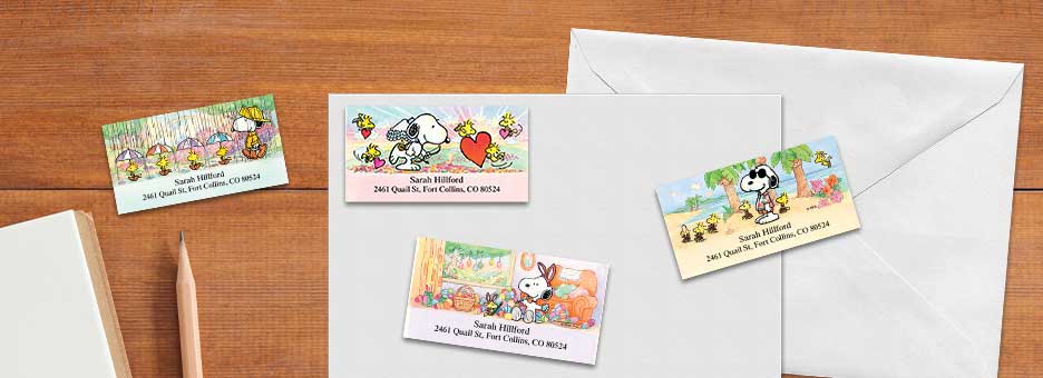 Shop PEANUTS® Labels at Colorful Images