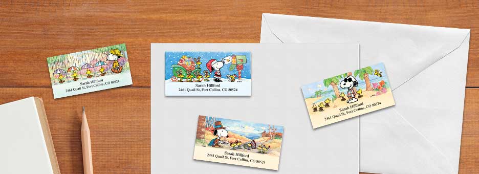 Shop PEANUTS® Labels at Colorful Images