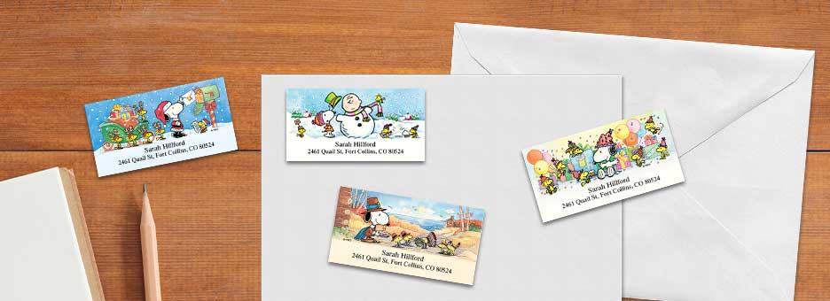 Shop PEANUTS® Labels at Colorful Images