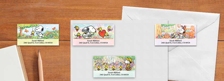 Shop PEANUTS® Labels at Colorful Images