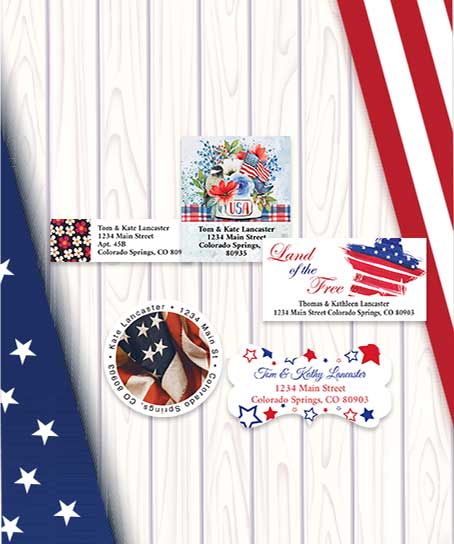 Shop Patriotic Labels at Colorful Images