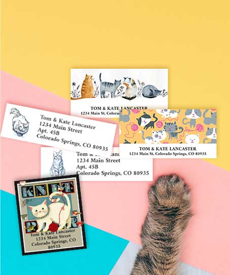 Shop Cats Labels at Colorful Images