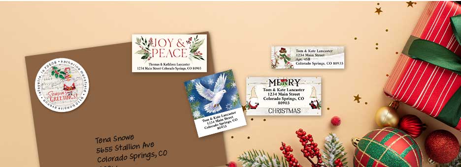 Shop Christmas Labels at Colorful Images