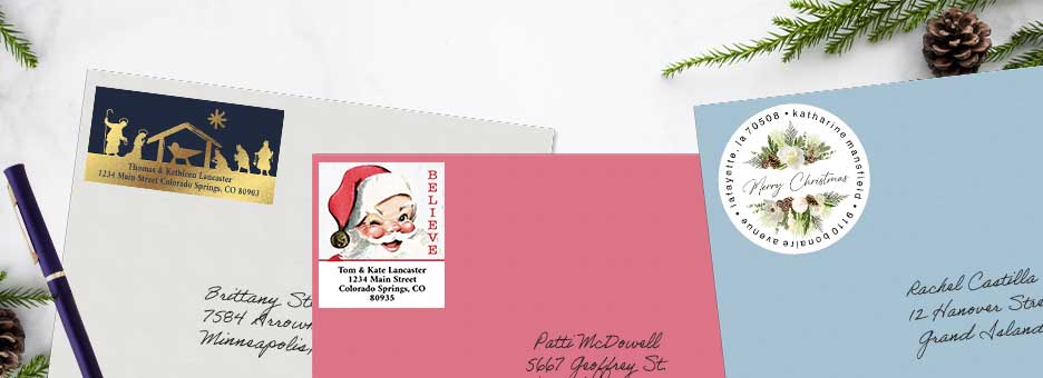 Shop Christmas Labels at Colorful Images