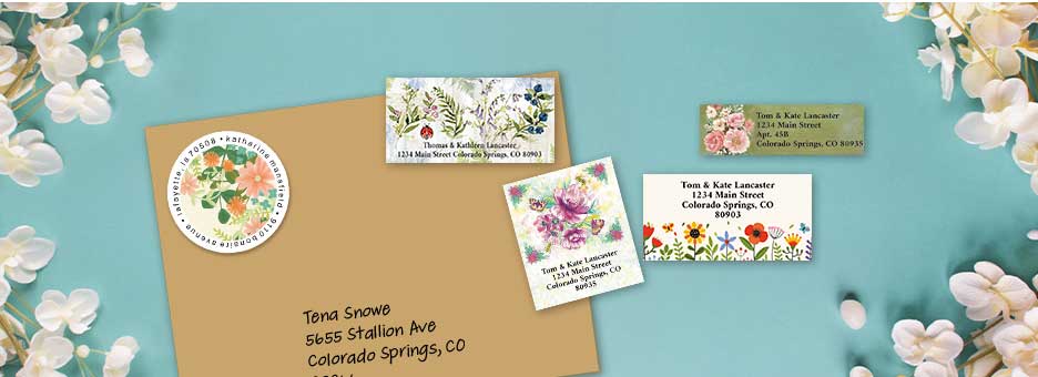 Shop Floral & Gardening Labels at Colorful Images