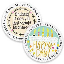 Shop Round Labels at Colorful Images