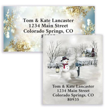 Shop Snowy Scenes Labels at Colorful Images