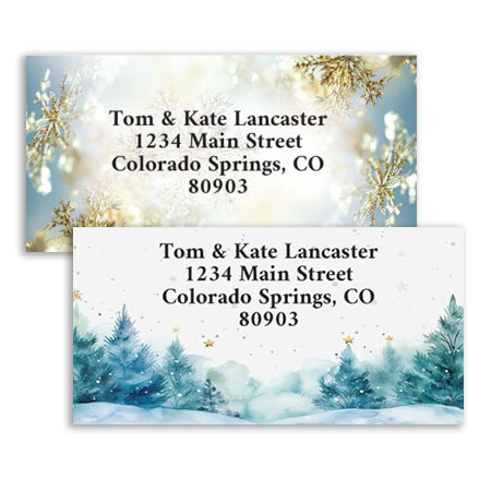 Shop Snowy Scenes Labels at Colorful Images