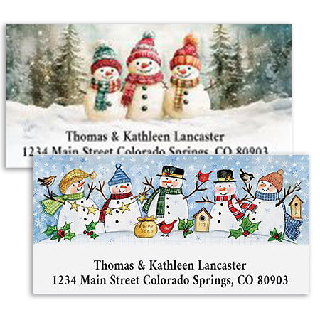 Shop Snowman Labels at Colorful Images