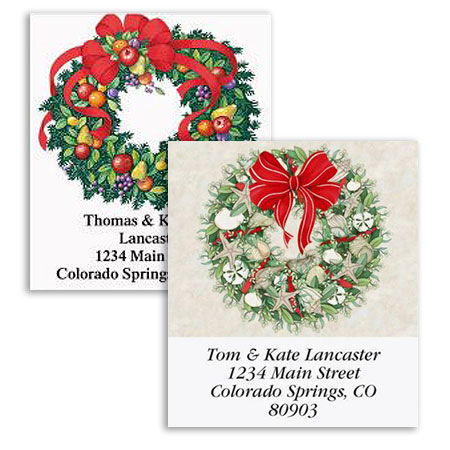 Shop Christmas Wreaths Labels at Colorful Images