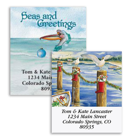 Shop Christmas at the Beach Labels at Colorful Images