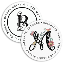 Shop Monogram & Initials Labels at Colorful Images