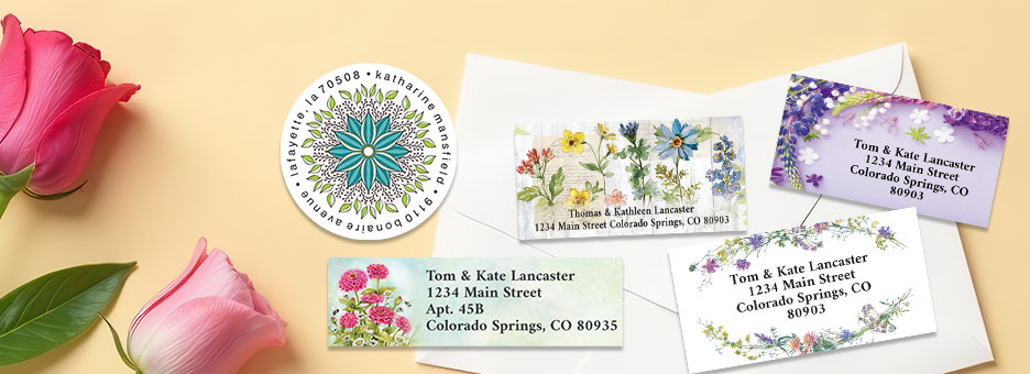 Shop Floral & Gardening Labels at Colorful Images