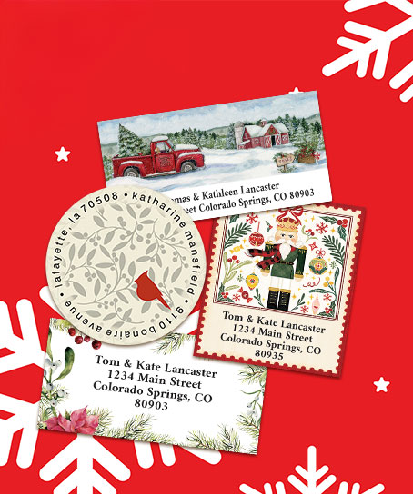 Shop Christmas Address Labels at Colorful Images