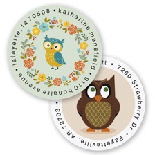 Shop Owls Labels at Colorful Images
