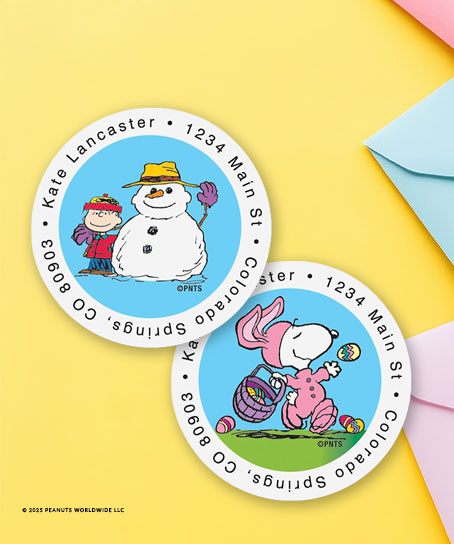 Shop PEANUTS&reg; Labels at Colorful Images
