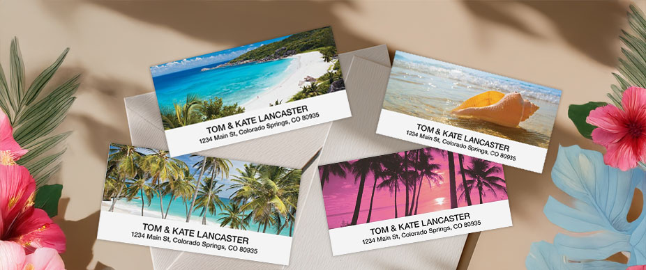 Shop Beach Labels at Colorful Images