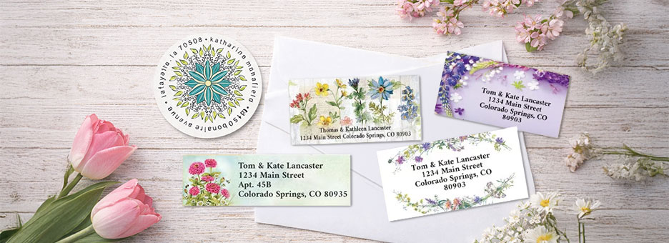 Shop Floral & Gardening Labels at Colorful Images