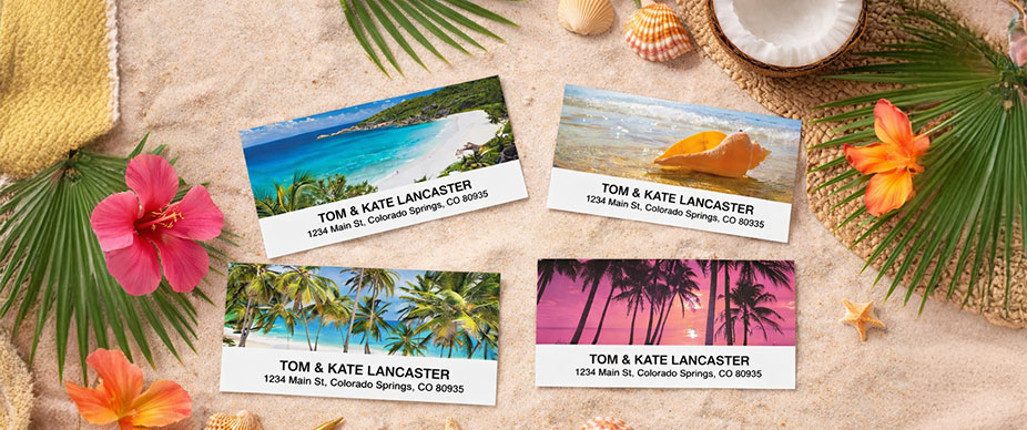 Shop Beach Labels at Colorful Images