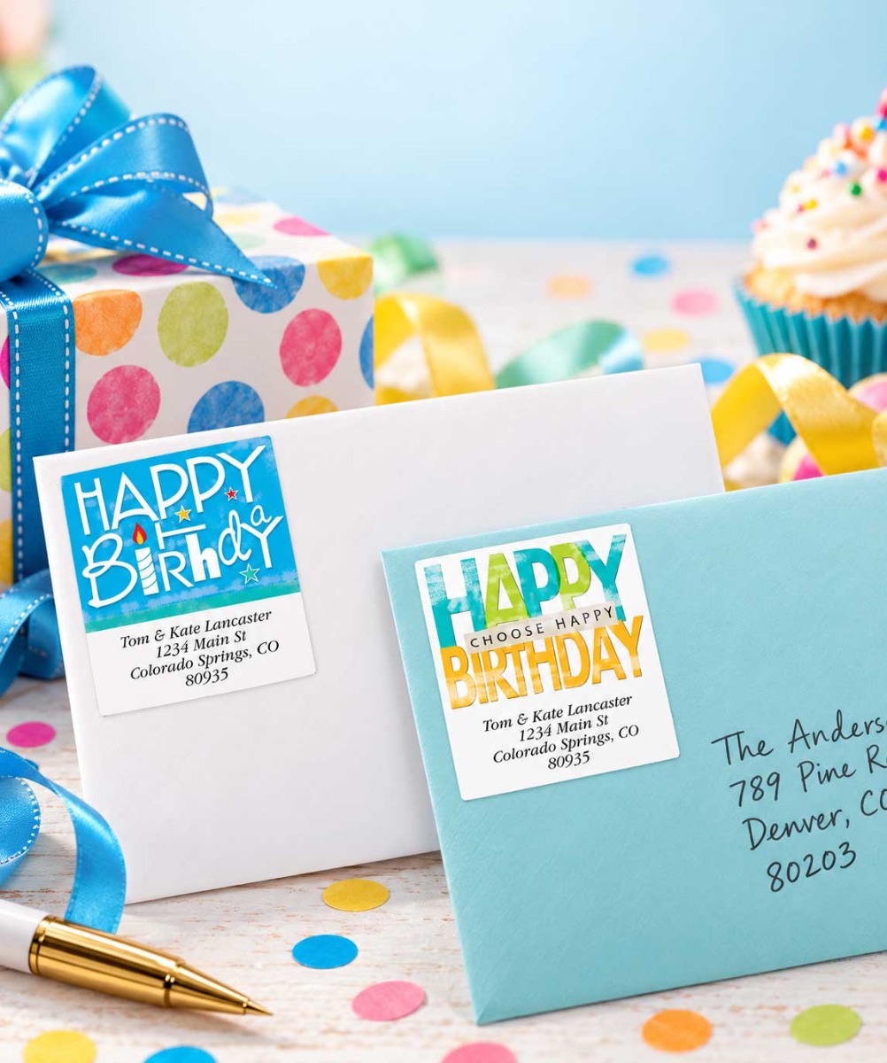 Shop Birthday Labels at Colorful Images